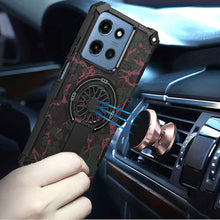 For Moto G 2025 Case Design Shockproof Magnetic Circle W/ Stand + Tempered Glass