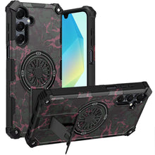 For Samsung A16 5G Case Design Shockproof Magnetic Circle Stand + Tempered Glass