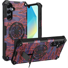 For Samsung A16 5G Case Design Shockproof Magnetic Circle Stand + Tempered Glass