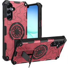 For Samsung A17 5G Case Design Shockproof Magnetic Circle Stand + Tempered Glass