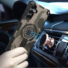 For Samsung A17 5G Case Design Shockproof Magnetic Circle Stand + Tempered Glass