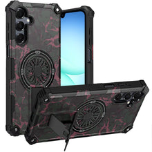 For Samsung A17 5G Case Design Shockproof Magnetic Circle Stand + Tempered Glass