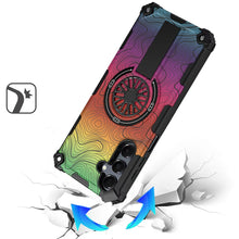 For Samsung A17 5G Case Design Shockproof Magnetic Circle Stand + Tempered Glass