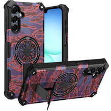 For Samsung A17 5G Case Design Shockproof Magnetic Circle Stand + Tempered Glass