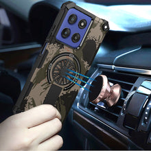 For Moto G Stylus 2025 Case Design Magnetic Circle with Stand + Tempered Glass