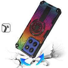 For Moto G Stylus 2025 Case Design Magnetic Circle with Stand + Tempered Glass
