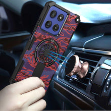 For Moto G Stylus 2025 Case Design Magnetic Circle with Stand + Tempered Glass