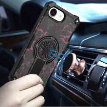 For iPhone 16e Case Design Shockproof Magnetic Circle W/ Stand + Tempered Glass