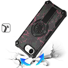 For iPhone 16e Case Design Shockproof Magnetic Circle W/ Stand + Tempered Glass