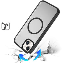 For iPhone 13/14 Case Premium Magnetic Circle Shockproof Cover + Tempered Glass