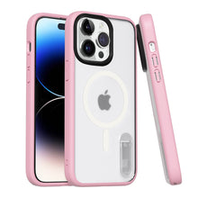 For iPhone 14 PRO MAX Case Magnetic Ring Hybrid Phone Cover with Mini Stand