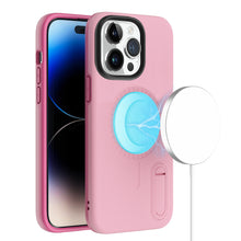 For iPhone 14 PRO Case Magnetic Circle Hybrid Phone Cover w/ Mini Pop-out Stand