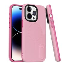 For iPhone 14 PRO Case Magnetic Circle Hybrid Phone Cover w/ Mini Pop-out Stand