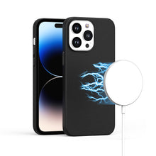 For iPhone 15 PLUS Case Hidden Magnetic Charging PU Leather + 2 Tempered Glass