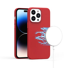 For iPhone 15 Case Magnetic Circle Premium PU Leather Cover + 2 Tempered Glass