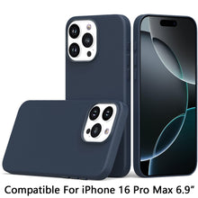 For iPhone 16 PRO MAX Case Hidden Magnetic Circle PU Leather + Tempered Glass