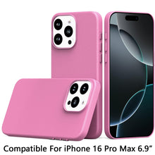 For iPhone 16 PRO MAX Case Hidden Magnetic Circle PU Leather + Tempered Glass