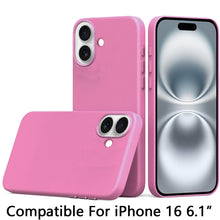 For iPhone 16 6.1inch Case Hidden Magnetic Circle PU Leather + Tempered Glass