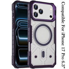 For iPhone 17 PRO Case Rugged Camera Stand with Magnetic Circle + Tempered Glass