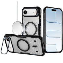 For iPhone Air Case Rugged Camera Stand with Magnetic Circle + Tempered Glass