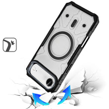 For iPhone Air Case Rugged Camera Stand with Magnetic Circle + Tempered Glass