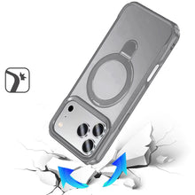 For iPhone 17 Pro Max Case Magnetic Circle Stand Matte Cover + Tempered Glass