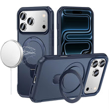 For iPhone 17 Pro Max Case Magnetic Circle Stand Matte Cover + Tempered Glass