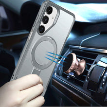 For Samsung A16 5G Case Shockproof Magnetic Circle Stand Matte + Tempered Glass