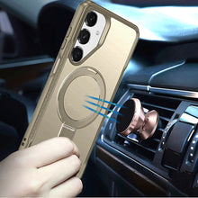 For Samsung A16 5G Case Shockproof Magnetic Circle Stand Matte + Tempered Glass