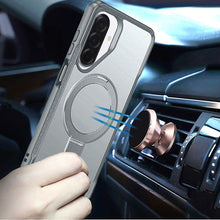 For Samsung A17 5G Case Shockproof Magnetic Circle Metal Stand + Tempered Glass