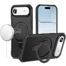 For iPhone Air Case Magnetic Circle with Metal Stand Matte Cover +Tempered Glass