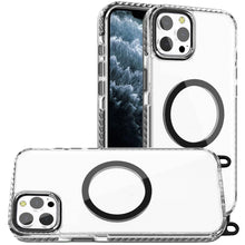 For iPhone 11 Pro Max Case Long Matching Lanyard Magnetic Circle +Tempered Glass