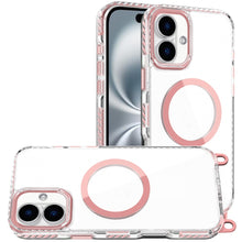 For iPhone 16 Plus 6.7in Case Matching Lanyard Magnetic Circle + Tempered Glass