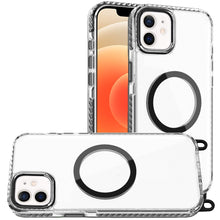For iPhone 12/12 Pro Case Long Matching Lanyard Magnetic Circle + Tempered Glass