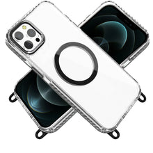 For iPhone 12 Pro Max Case Long Matching Lanyard Magnetic Circle +Tempered Glass