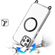 For iPhone 12 Pro Max Case Long Matching Lanyard Magnetic Circle +Tempered Glass