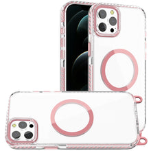For iPhone 12 Pro Max Case Long Matching Lanyard Magnetic Circle +Tempered Glass