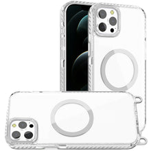 For iPhone 12 Pro Max Case Long Matching Lanyard Magnetic Circle +Tempered Glass