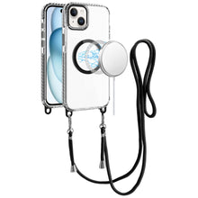 For iPhone 15 Case Long Matching Lanyard Magnetic Circle + 2 Tempered Glass