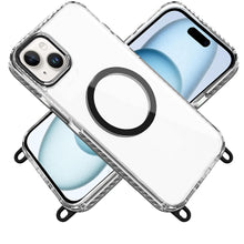 For iPhone 15 Case Long Matching Lanyard Magnetic Circle + 2 Tempered Glass