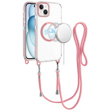 For iPhone 15 Case Long Matching Lanyard Magnetic Circle + 2 Tempered Glass
