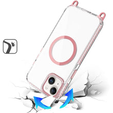 For iPhone 15 Case Long Matching Lanyard Magnetic Circle + 2 Tempered Glass
