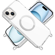 For iPhone 15 Case Long Matching Lanyard Magnetic Circle + 2 Tempered Glass