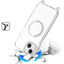 For iPhone 15 Case Long Matching Lanyard Magnetic Circle + 2 Tempered Glass