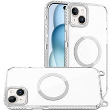 For iPhone 15 Case Long Matching Lanyard Magnetic Circle + 2 Tempered Glass