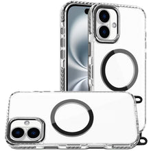 For iPhone 16 6.1inch Case Long Matching Lanyard Magnetic Circle +Tempered Glass
