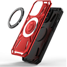 For iPhone 14 PRO MAX 6.7 in. Case Magnetic Circle Metal 360 Stand Shockproof