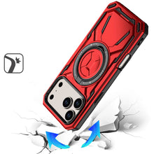 For iPhone 17 PRO Case Magnetic Circle Metal Stand 360 Rotating + Tempered Glass