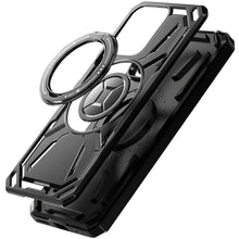 For Moto G 2025 Case Magnetic Circle Metal Stand Shockproof + Tempered Glass