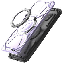 For Moto G 2025 Case Magnetic Circle Metal Stand Shockproof + Tempered Glass
